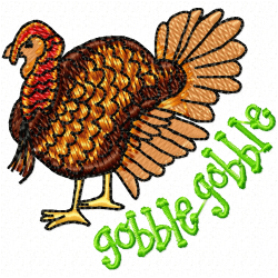 Wild Turkey Bird Embroidery Design 11